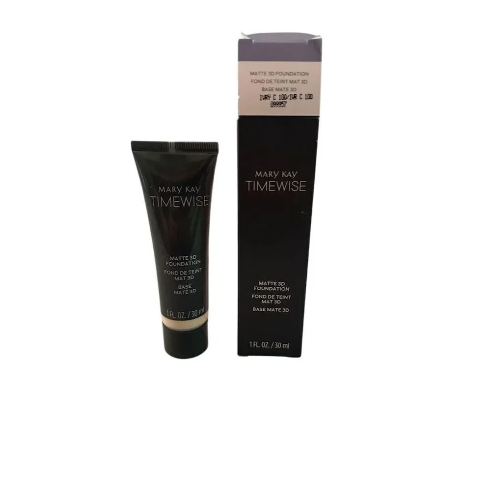 Mary Kay TimeWise Matte 3D Foundation Ivory C 100 Full Coverage 1oz 099957 C100